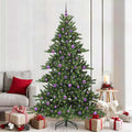 Vidaxl kunstmatige inklapbare kerstboom groen 210 cm pvc en staal