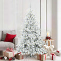 Vidaxl kunstmatige inklapbare kerstboom wit 180 cm pvc en staal