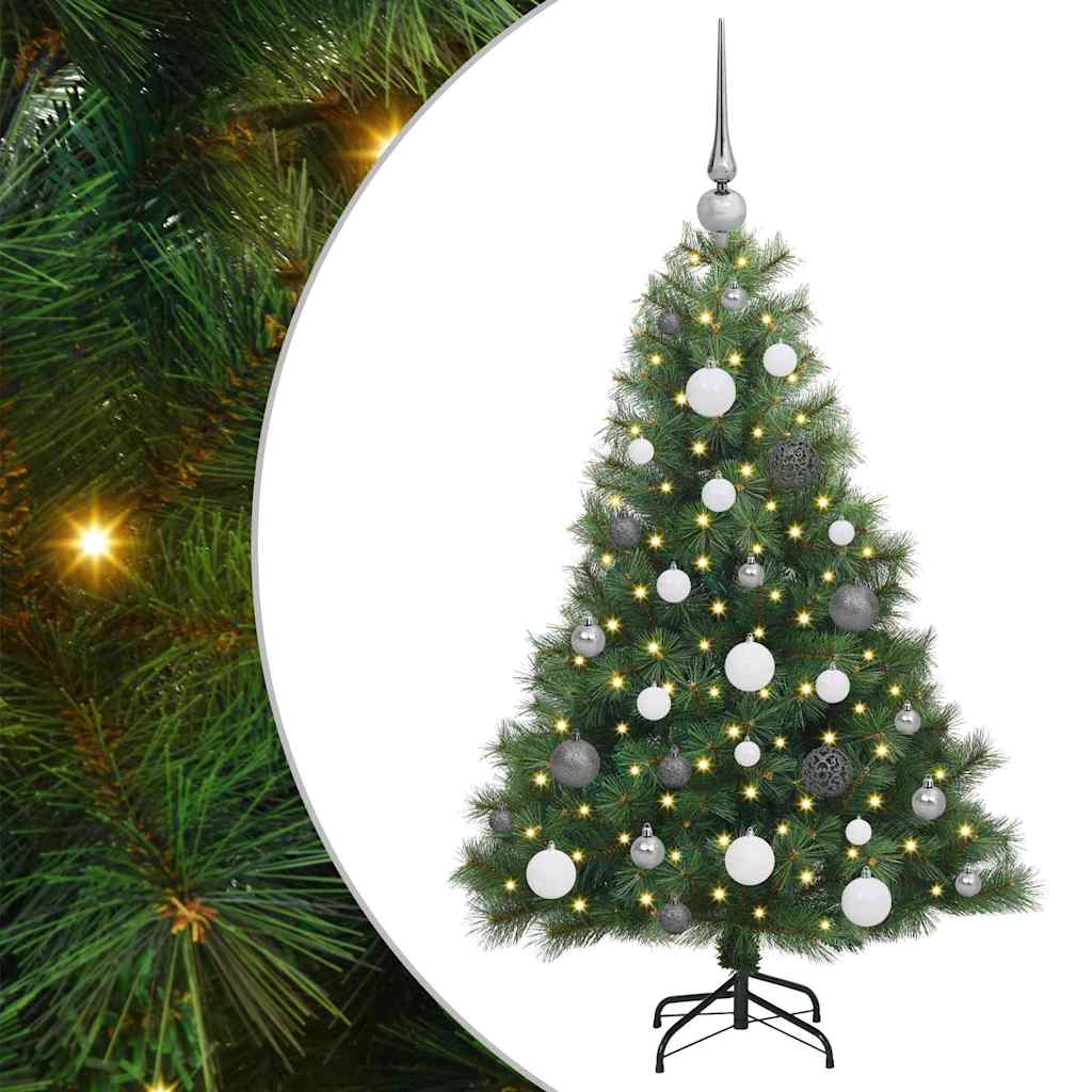 Vidaxl kunstkerstboom met 150 led met standaard groen 120 cm pe en pvc