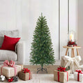 Vidaxl kunstkerstboom met standaard groen 120 cm pvc, pe en staal