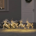Vidaxl led rendieren met 80 led 4 pcs goud pet