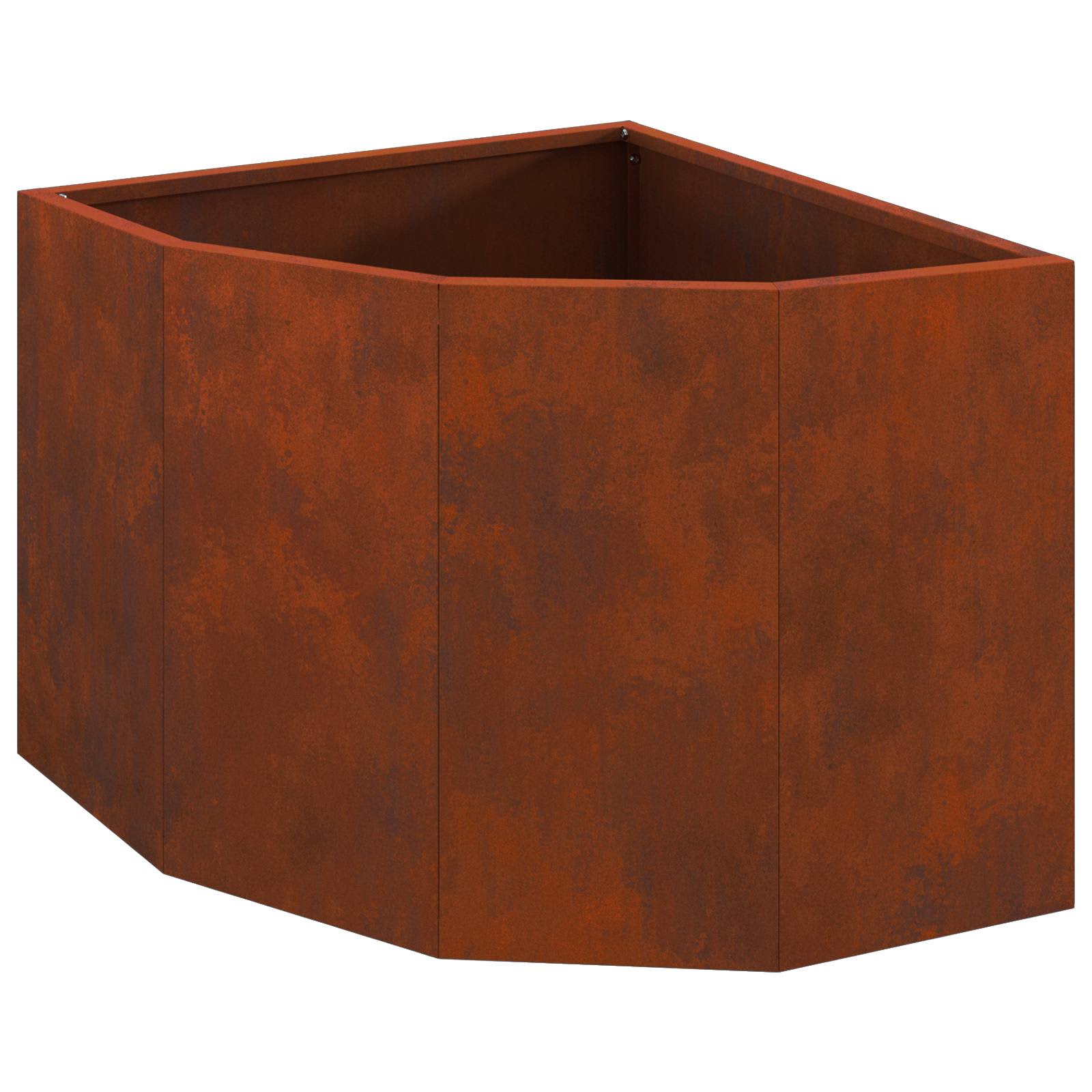 Vidaxl hoek plantbak roestig 45 x 45 x 35 cm cortenstaal