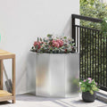 Vidaxl hoek plantbak zilver 45 x 45 x 50 cm gegalvaniseerd staal