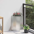 Vidaxl hoek plantbak zilver 30 x 30 x 50 cm roestvrij staal