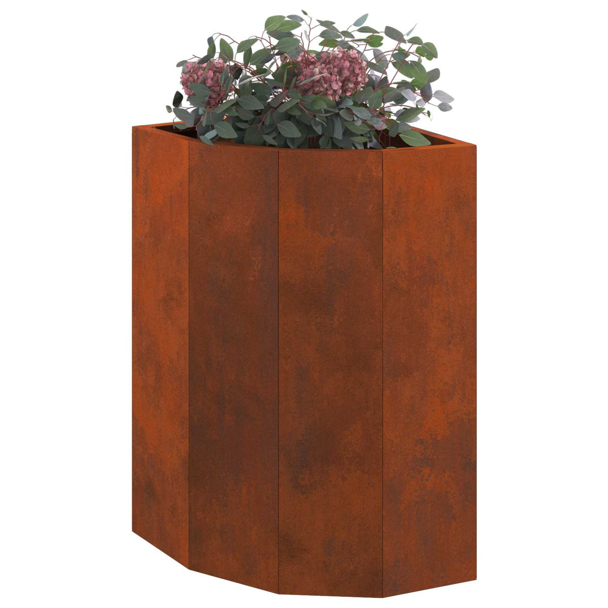 Vidaxl hoek plantbak roestkleurig 30 x 30 x 50 cm weervast staal