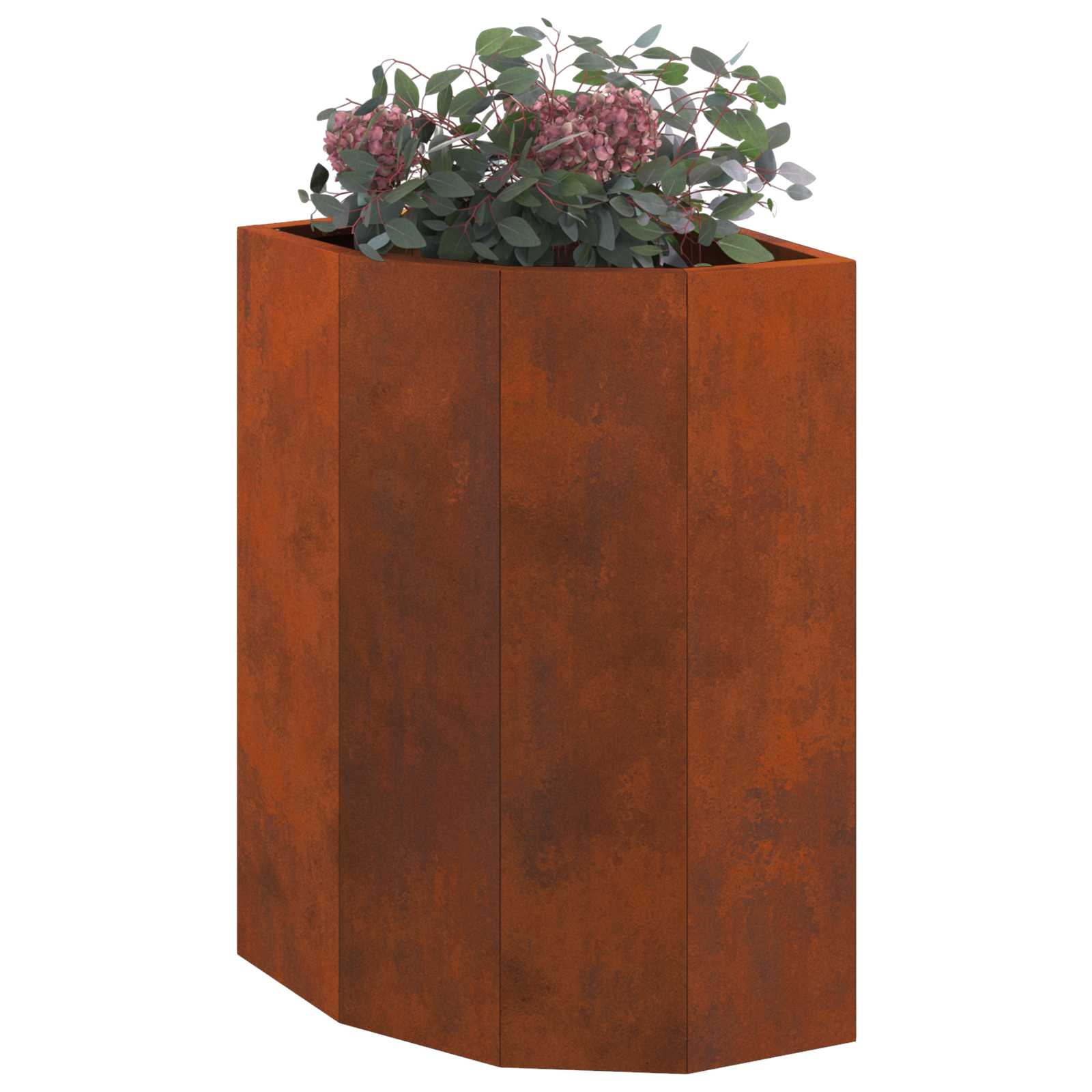 Vidaxl hoek plantbak roestig 30 x 30 x 50 cm cortenstaal