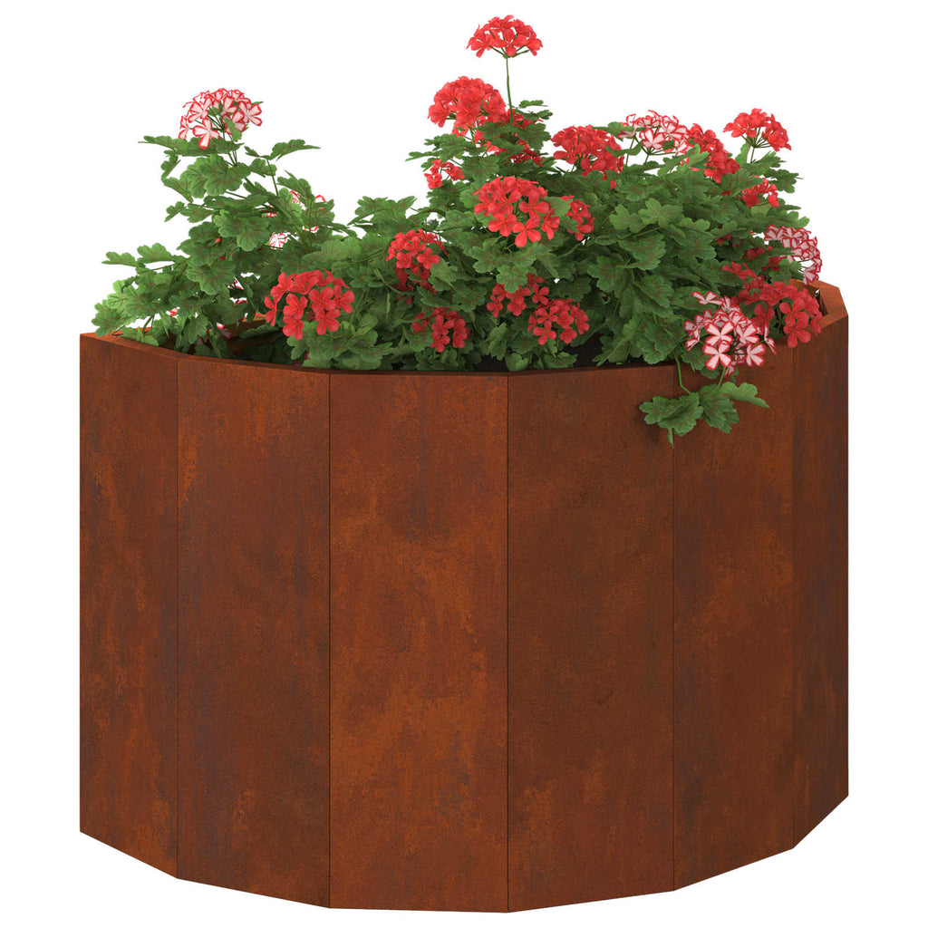 Vidaxl plantenbak roestig 60 x 30 x 35 cm cortenstaal
