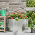 Vidaxl plantenbak zilver 90 x 45 x 50 cm gegalvaniseerd staal