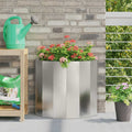 Vidaxl plantenbak zilver 60 x 30 x 50 cm roestvrij staal