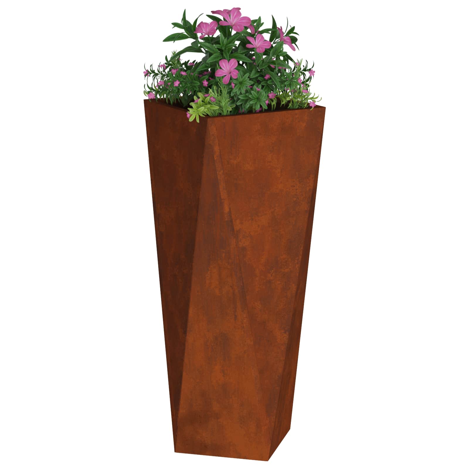 Vidaxl plantenbak roestig 30 x 30 x 75 cm cortenstaal