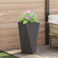 Vidaxl plantenbak zwart 40 x 40 x 75 cm staal