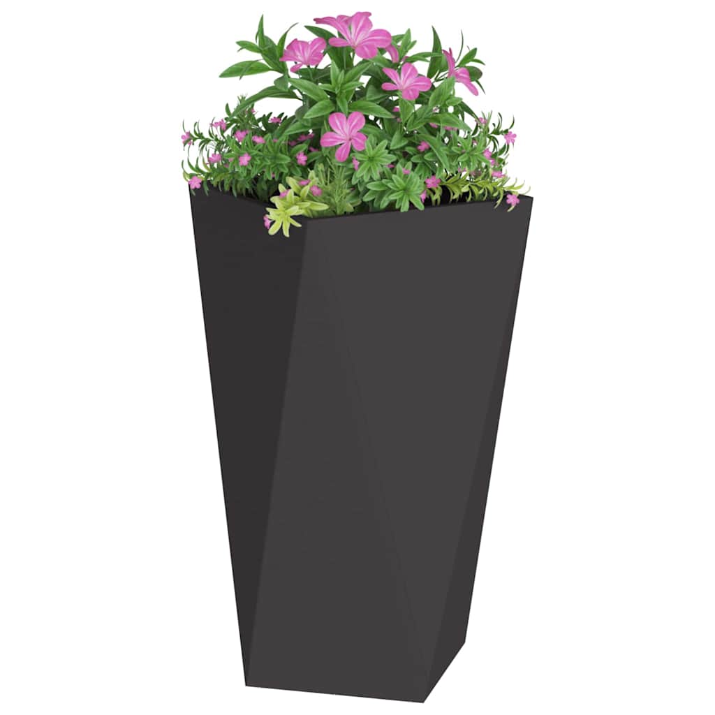 Vidaxl plantenbak 2 pcs zwart 40 x 40 x 75 cm staal