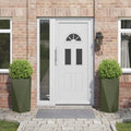 Vidaxl plantenbak 2 pcs olijf groen 40 x 40 x 75 cm staal