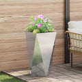 Vidaxl plantenbak zilver 40 x 40 x 75 cm gegalvaniseerd staal