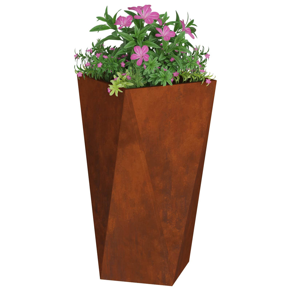 Vidaxl plantenbak roestig 40 x 40 x 75 cm cortenstaal