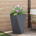 Vidaxl plantenbak antraciet 50 x 50 x 75 cm staal