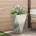 Vidaxl plantenbak zilver 50 x 50 x 75 cm gegalvaniseerd staal
