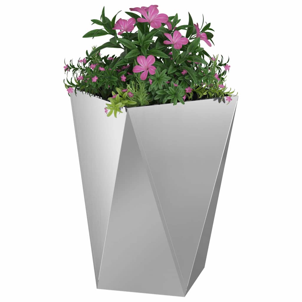 Vidaxl plantenbak zilver 50 x 50 x 75 cm gegalvaniseerd staal