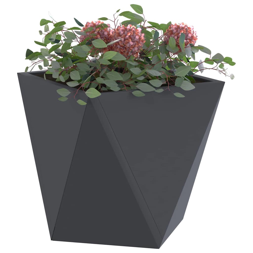 Vidaxl plantenbak 2 pcs antraciet 30 x 30 x 30 cm staal