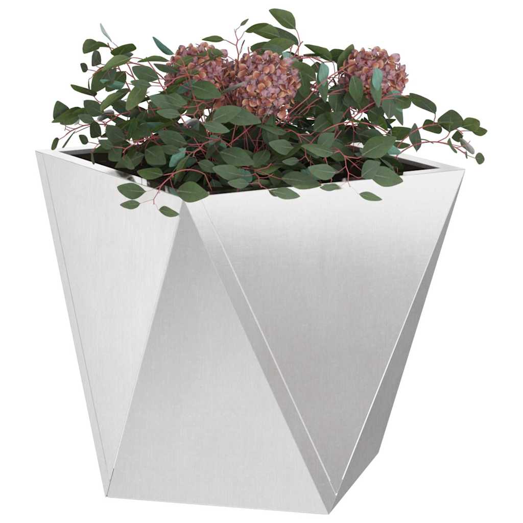 Vidaxl plantenbak zilver 30 x 30 x 30 cm roestvrij staal