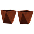 Vidaxl plantenbak 2 pcs roestig 30 x 30 x 30 cm cortenstaal