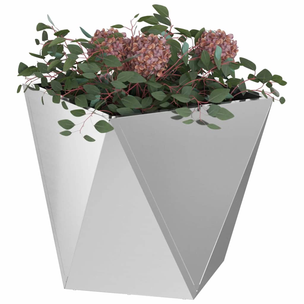 Vidaxl plantenbak 2 pcs zilver 50 x 50 x 50 cm gegalvaniseerd staal