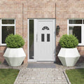 Vidaxl plantenbak 2 pcs wit 100 x 100 x 80 cm staal