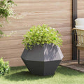 Vidaxl plantenbak zwart 75 x 75 x 60 cm staal