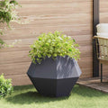 Vidaxl plantenbak antraciet 75 x 75 x 60 cm staal