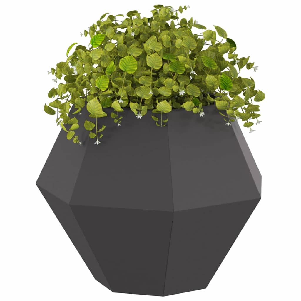 Vidaxl plantenbak zwart 50 x 50 x 40 cm staal