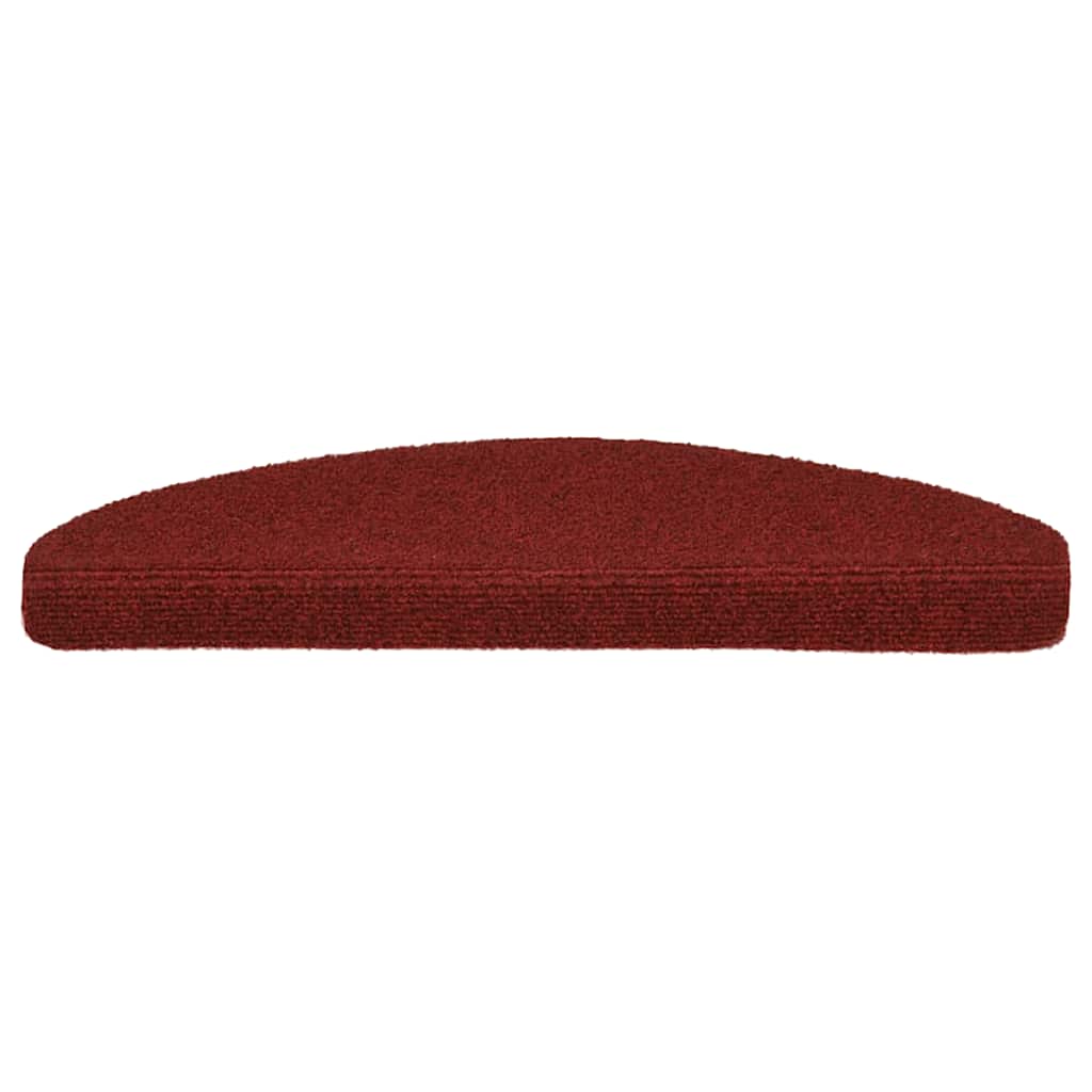 Vidaxl trapmatten zelfklevend 20 stuks 65x21x4 cm bordeaux rood halfrond groot
