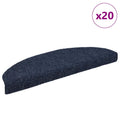 Vidaxl trapmatten zelfklevend 20 stuks 65x21x4 cm blauw halfrond groot