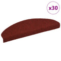 Vidaxl trapmatten zelfklevend 30 stuks 65x21x4 cm bordeaux rood halfrond groot