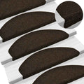 Vidaxl trapmatten zelfklevend 30 stuks 65x21x4 cm donkerbruin halfrond groot