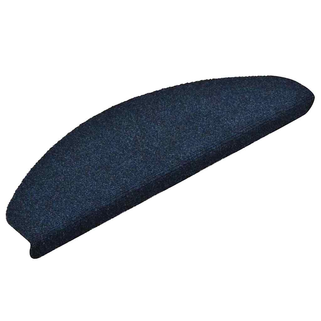 Vidaxl trapmatten zelfklevend 30 stuks 65x21x4 cm marineblauw halfrond groot