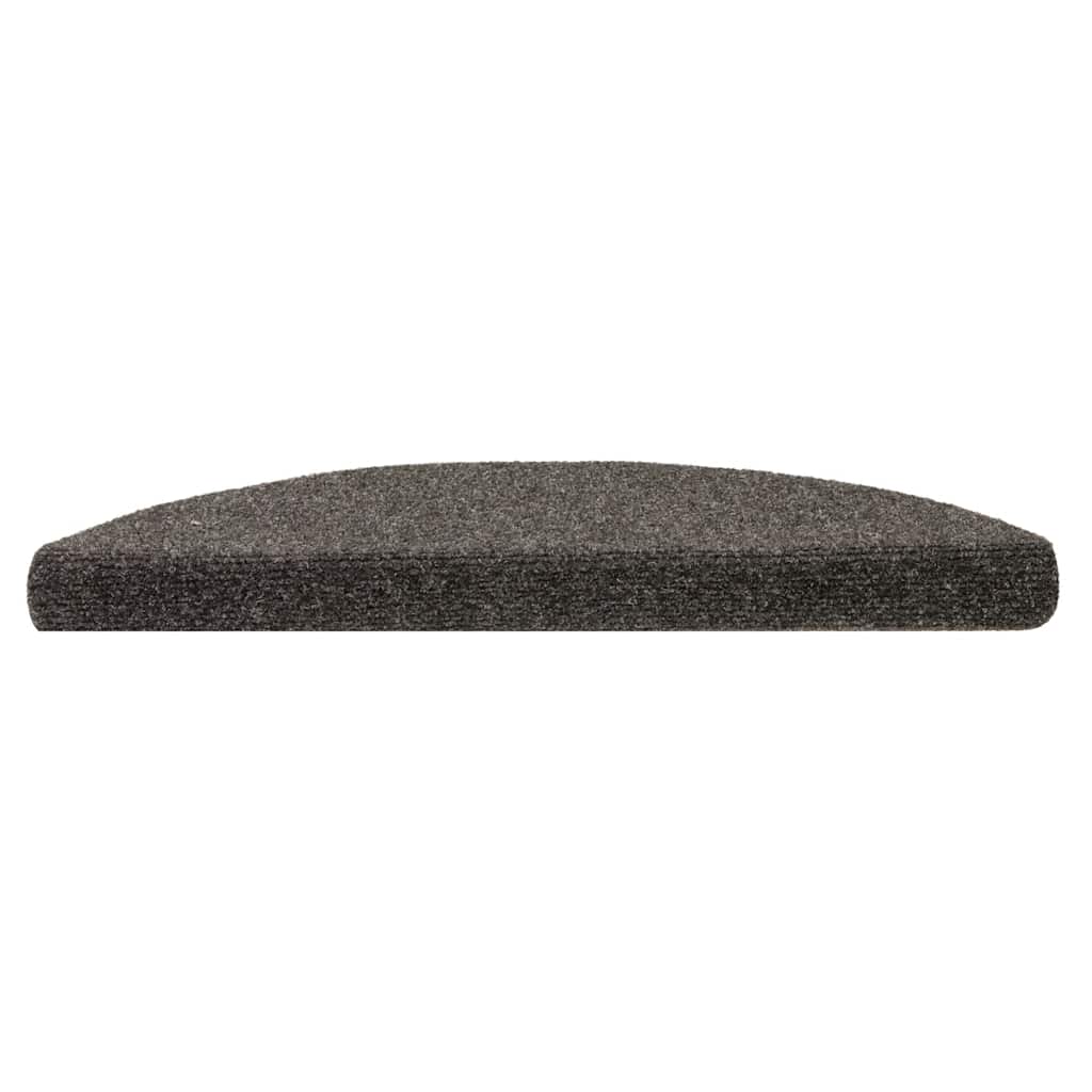 Vidaxl trapmatten zelfklevend 20 stuks 56x17x3 cm antraciet halfrond