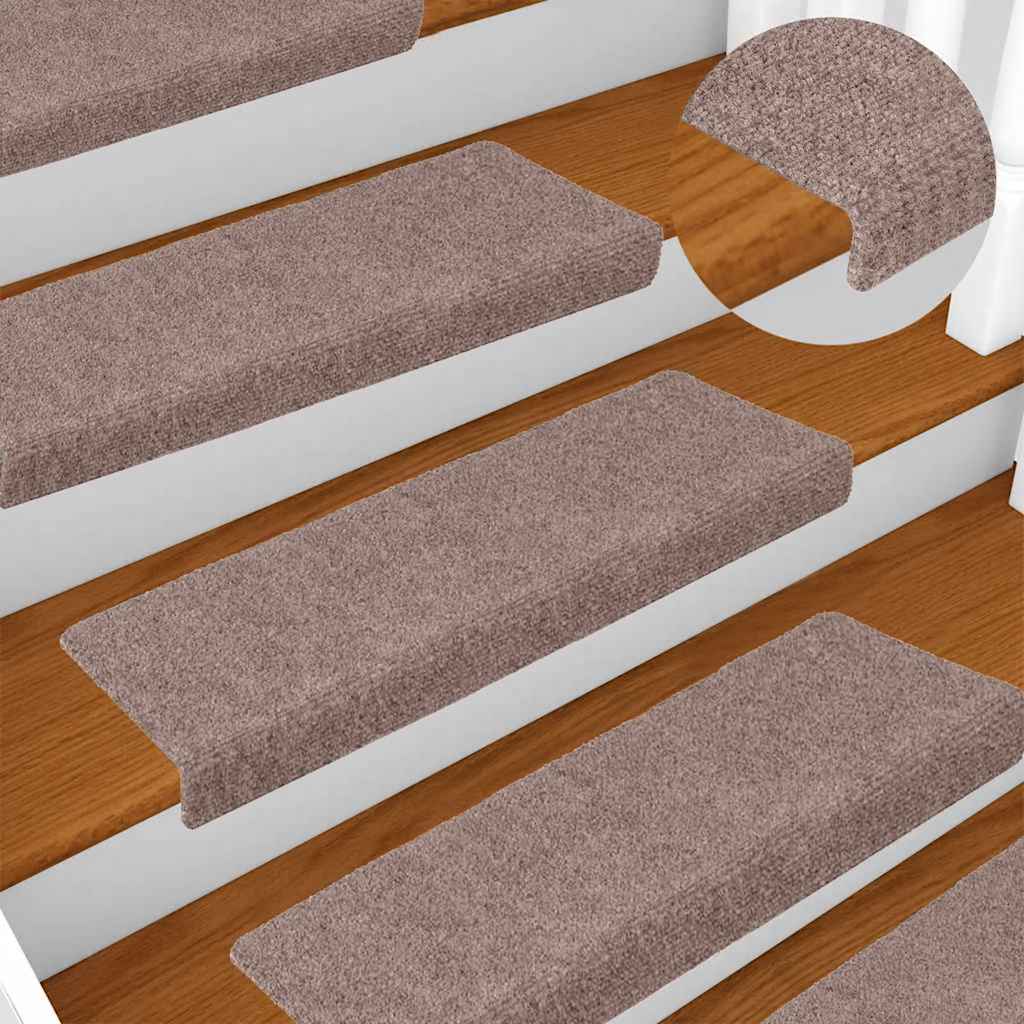 Vidaxl trapmatten zelfklevend 30 stuks 65x21x4 cm lichtbruin
