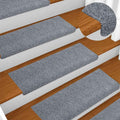 Vidaxl trapmatten zelfklevend 30 stuks 65x21x4 cm lichtgrijs rechthoekige rand