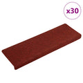 Vidaxl trapmatten zelfklevend 30 stuks 65x21x4 cm bordeaux rood rechthoekige rand