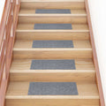 Vidaxl trapmatten zelfklevend 30 stuks 60x25 cm lichtgrijs rechthoekig