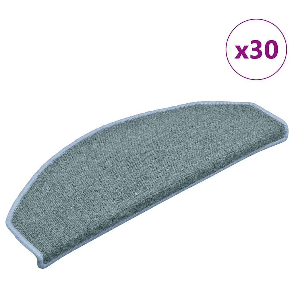 Vidaxl zelfklevende trapmatten 30 st 65 x 24 x 4 cm zee blauw
