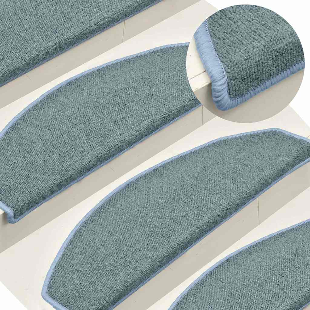 Vidaxl zelfklevende trapmatten 30 st 65 x 24 x 4 cm zee blauw