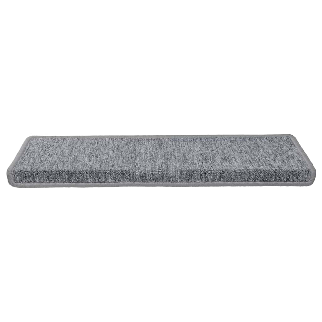 Vidaxl trapmatten 30 st 65x21x4 cm wit en grijs met rechthoekige rand