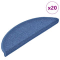 Vidaxl trapmatten 20 st 56x17x3 cm blauw halfrond