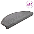 Vidaxl trapmatten 20 st 65x24x4 cm donkergrijs halfrond groot