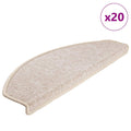 Vidaxl trapmatten 20 stuks 65x24x4 cm taupe halfrond groot
