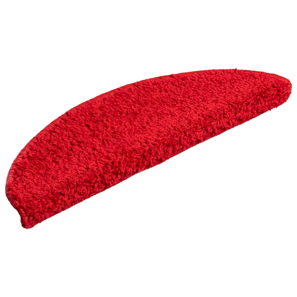 Vidaxl trapmatten 30 st 56x17x3 cm rood halfrond
