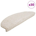 Vidaxl trapmatten 30 stuks 65x21x4 cm wit halfrond groot