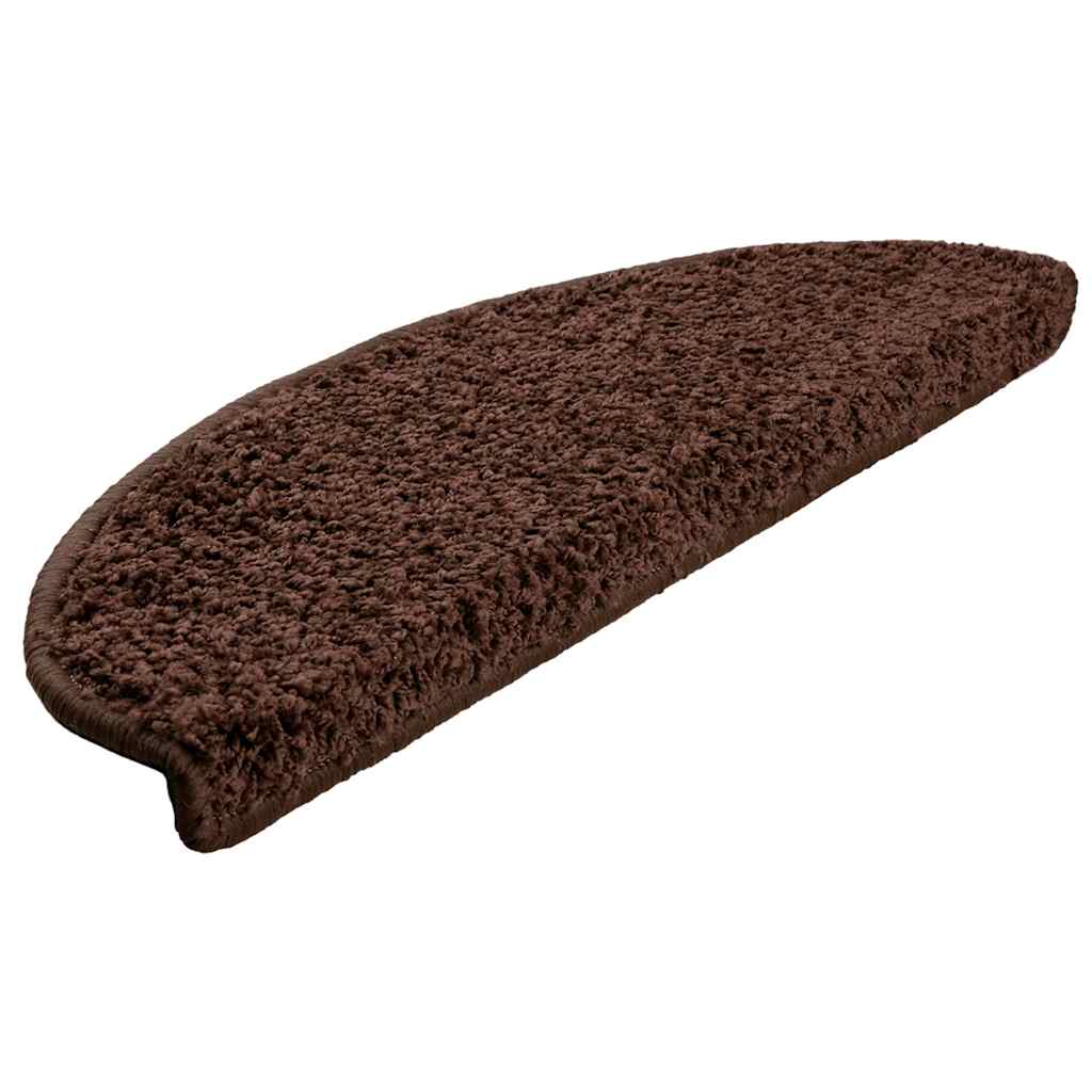 Vidaxl trapmatten 20 st 65x21x4 cm bruin halfrond groot