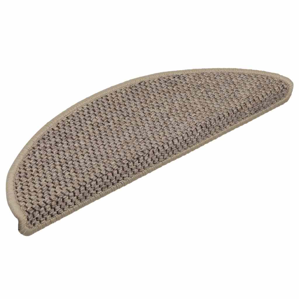 Vidaxl trapmatten zelfklevend sisal-look 30 st 56x17x3 cm donkerbeige